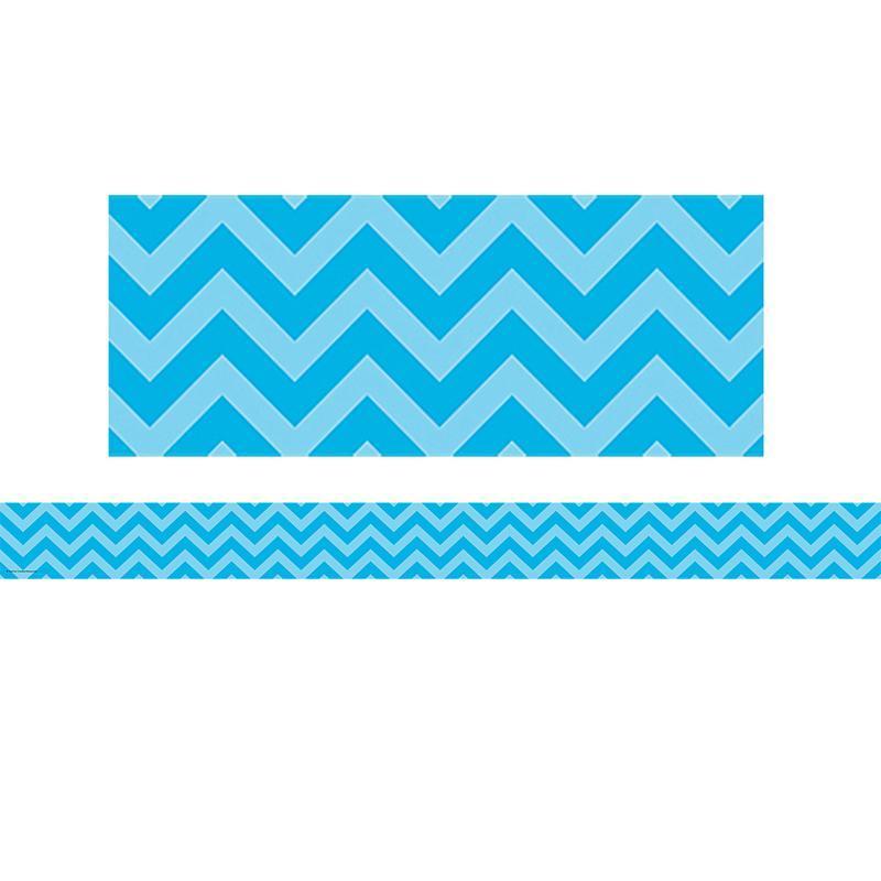 (6 Pk) Aqua Chevron Straight Border-Learning Materials-JadeMoghul Inc.