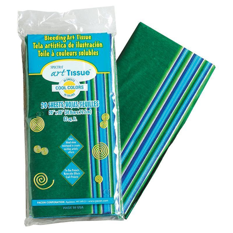 (6 PK) ART TISSUE 20X30 COOL COLORS-Arts & Crafts-JadeMoghul Inc.