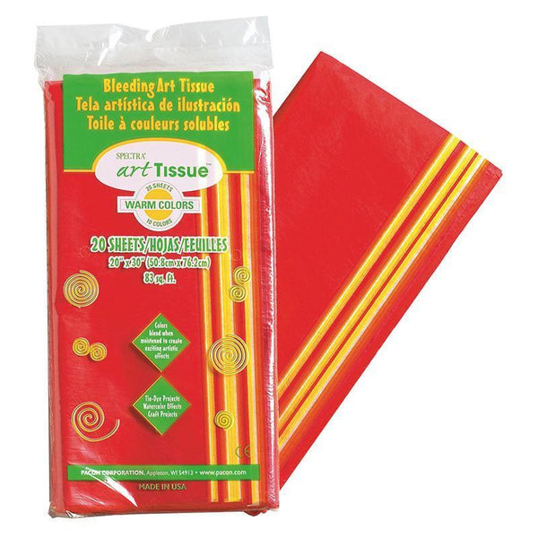 (6 PK) ART TISSUE 20X30 WARM COLORS-Arts & Crafts-JadeMoghul Inc.