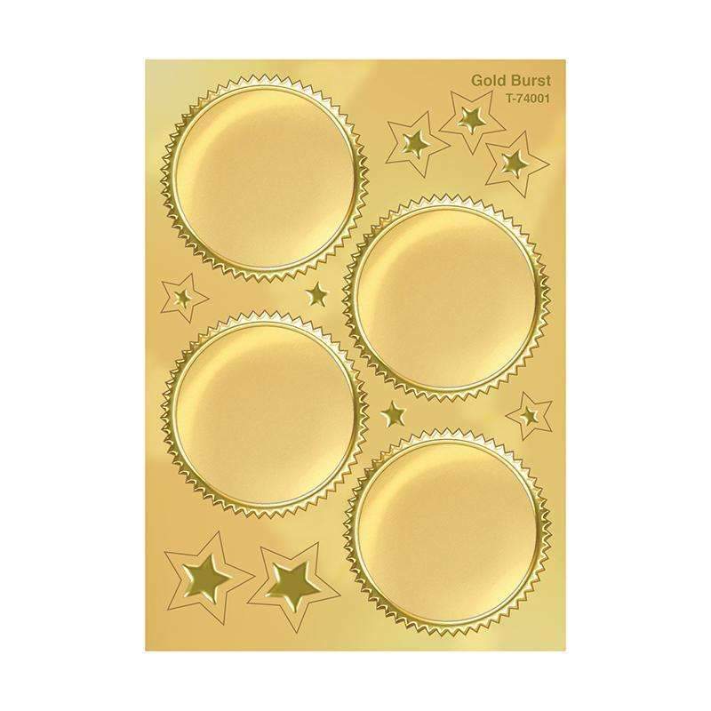 (6 PK) AWARD SEAL GOLD BURST-Learning Materials-JadeMoghul Inc.