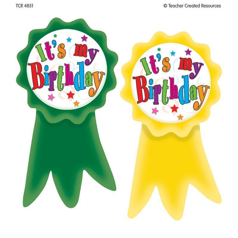 (6 Pk) Birthday Ribbons Wear Em-Learning Materials-JadeMoghul Inc.