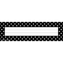 (6 Pk) Black Polka Dots Name Plates-Learning Materials-JadeMoghul Inc.