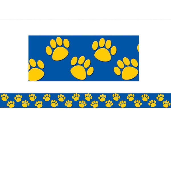 (6 Pk) Blue With Gold Paw Prints-Learning Materials-JadeMoghul Inc.