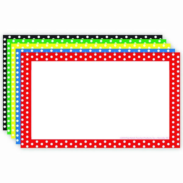 (6 Pk) Border Index Cards 3X5 Polka-Supplies-JadeMoghul Inc.