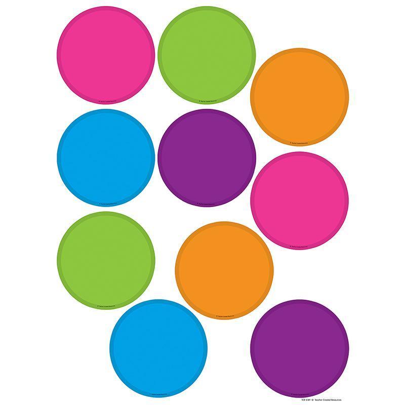 (6 Pk) Bright Colors Circles-Learning Materials-JadeMoghul Inc.