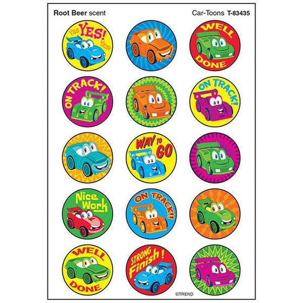 (6 PK) Car-TOONS STINKY STICKERS-Learning Materials-JadeMoghul Inc.