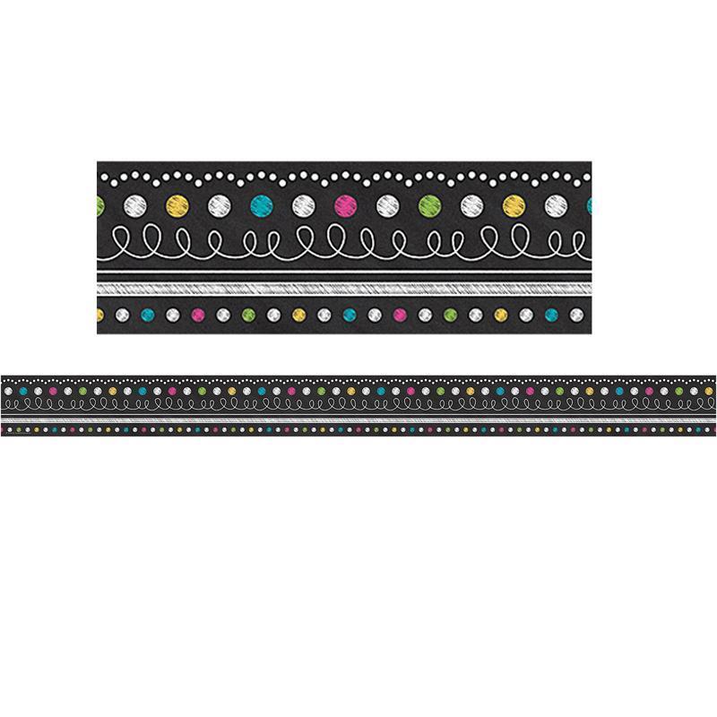 (6 Pk) Chalkboard Brights Straight-Learning Materials-JadeMoghul Inc.