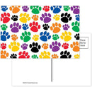 (6 Pk) Colorful Paw Prints Postcard-Learning Materials-JadeMoghul Inc.