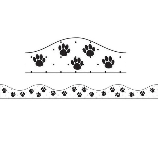 (6 Pk) Magnetic Border Black Paws-Supplies-JadeMoghul Inc.