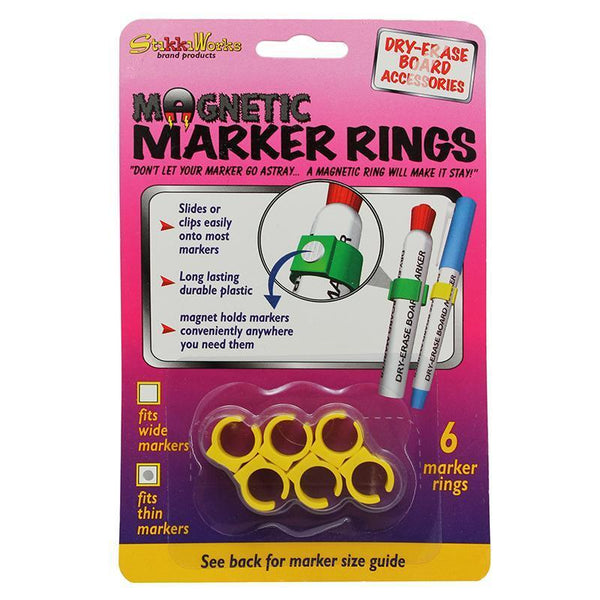 (6 PK) MAGNETIC MARKER RINGS 6 PER-Learning Materials-JadeMoghul Inc.