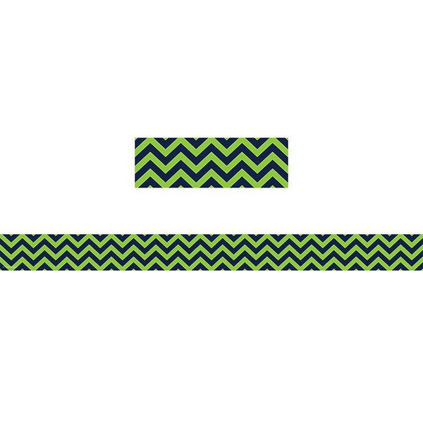 (6 Pk) Navy & Lime Chevron Straight-Learning Materials-JadeMoghul Inc.