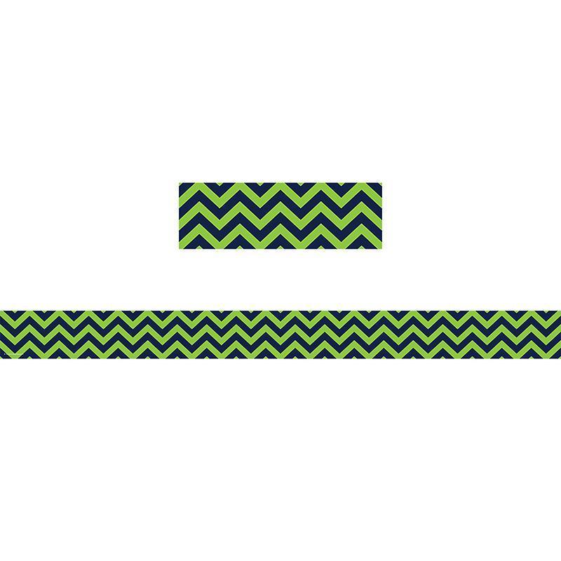 (6 Pk) Navy & Lime Chevron Straight-Learning Materials-JadeMoghul Inc.