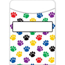 (6 Pk) Paw Prints Library Pockets-Learning Materials-JadeMoghul Inc.