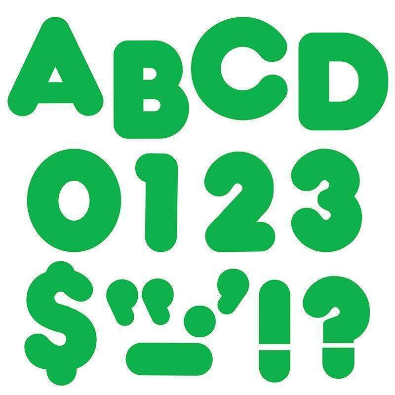 (6 PK) READY LETTERS 3IN GREEN-Learning Materials-JadeMoghul Inc.