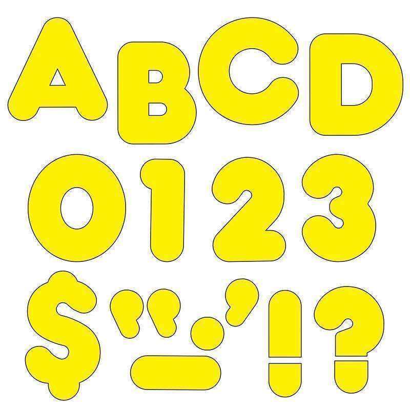(6 PK) READY LETTERS 3IN YELLOW-Learning Materials-JadeMoghul Inc.