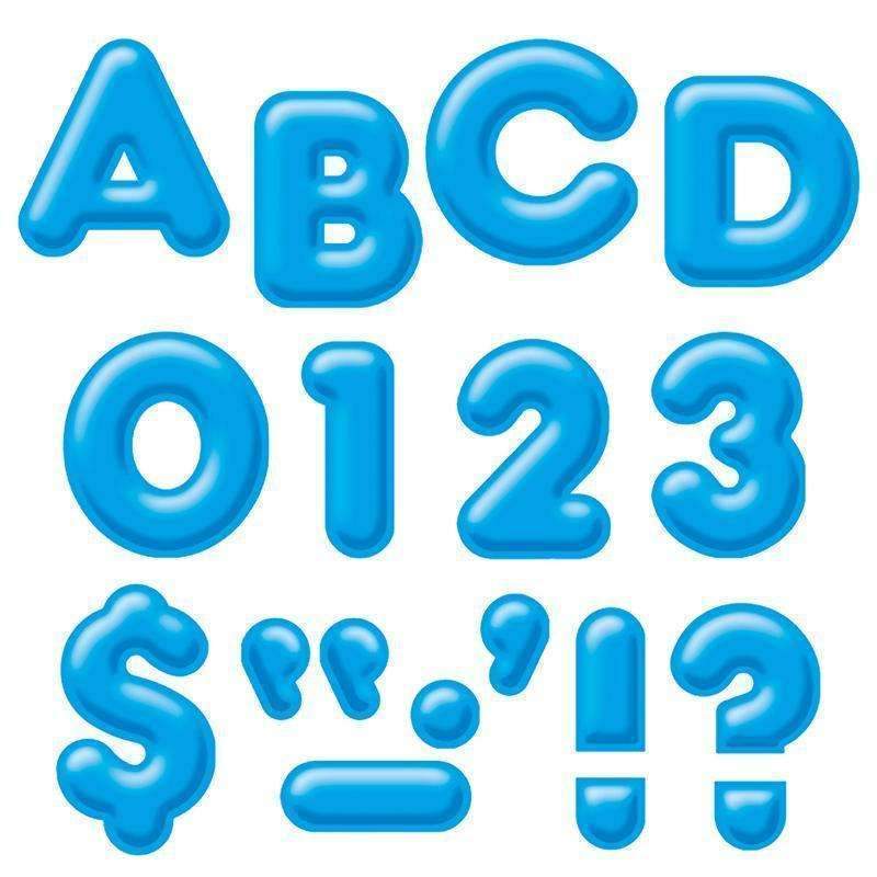 (6 PK) READY LETTERS 4IN 3-D BLUE-Learning Materials-JadeMoghul Inc.