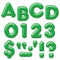 (6 PK) READY LETTERS 4IN 3-D GREEN-Learning Materials-JadeMoghul Inc.