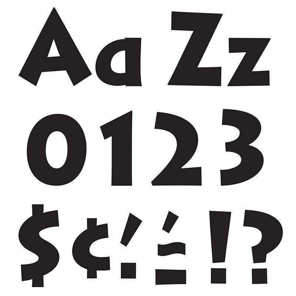 (6 PK) READY LETTERS 4IN BLACK-Learning Materials-JadeMoghul Inc.