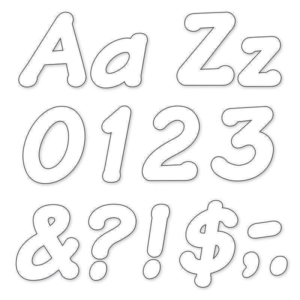 (6 PK) READY LETTERS 4IN ITALIC WHT-Learning Materials-JadeMoghul Inc.