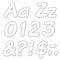 (6 PK) READY LETTERS 4IN ITALIC WHT-Learning Materials-JadeMoghul Inc.