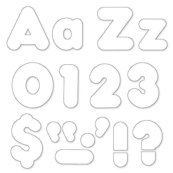 (6 PK) READY LETTERS 4IN WHITE-Learning Materials-JadeMoghul Inc.