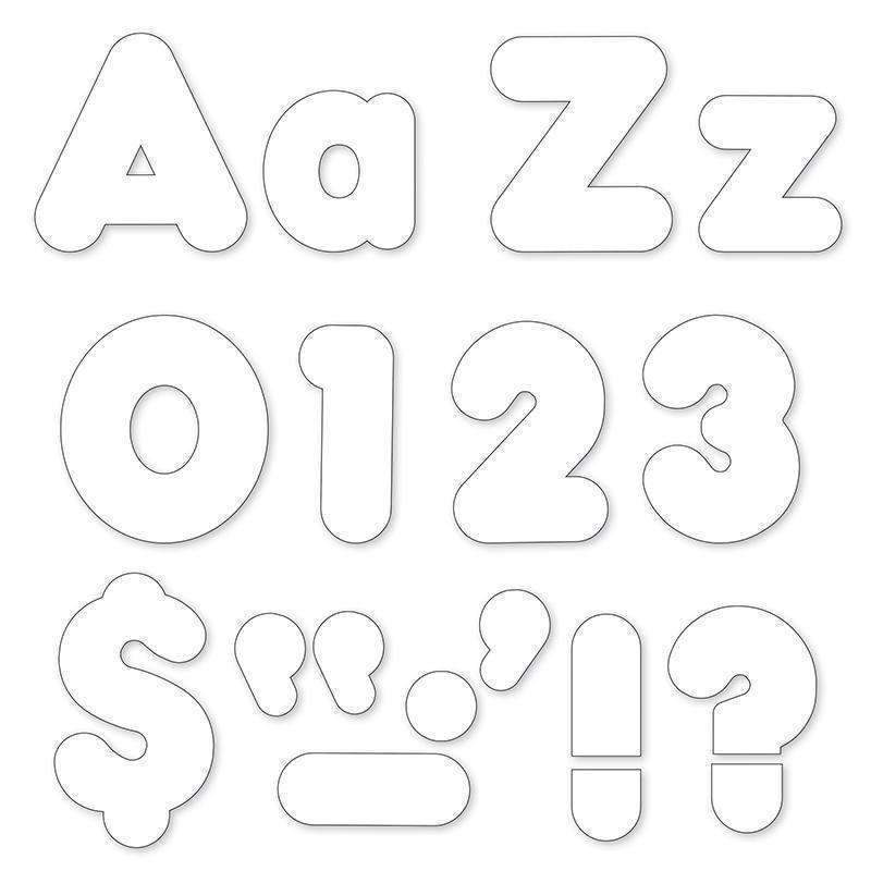 (6 PK) READY LETTERS 4IN WHITE-Learning Materials-JadeMoghul Inc.