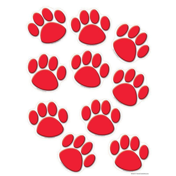 (6 Pk) Red Paw Prints Accents-Learning Materials-JadeMoghul Inc.