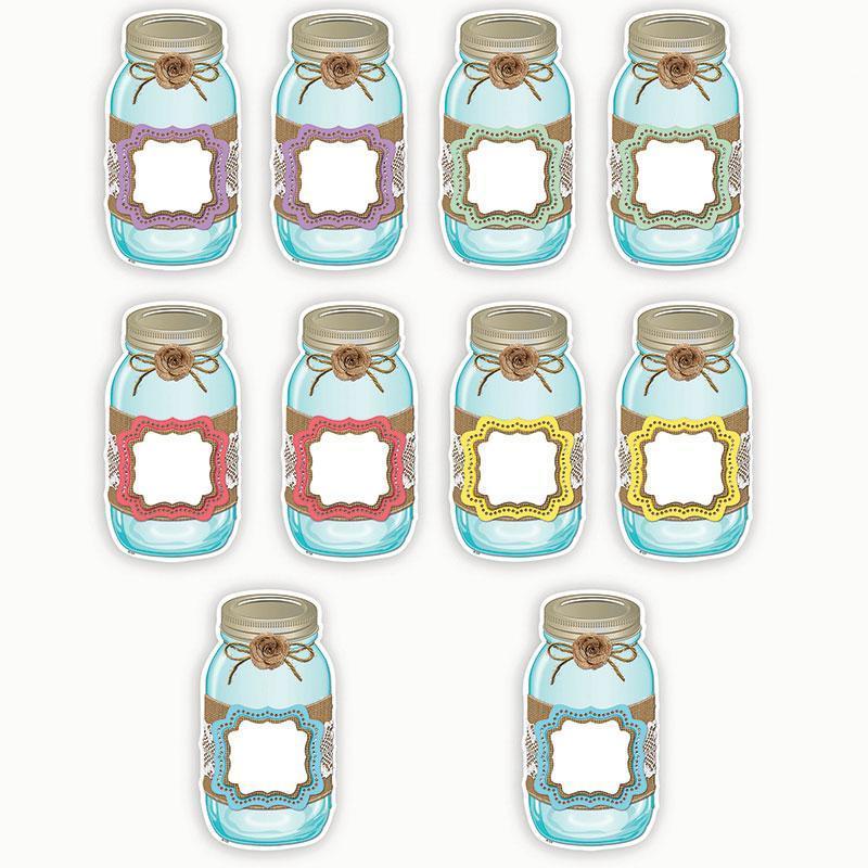 (6 Pk) Shabby Chic Mason Jars-Learning Materials-JadeMoghul Inc.