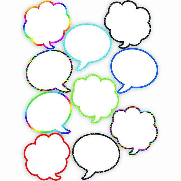 (6 Pk) Speech/Thought Bubbles-Learning Materials-JadeMoghul Inc.