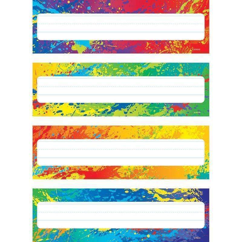 (6 PK) SPLASHY COLORS NAME PLATES-Learning Materials-JadeMoghul Inc.