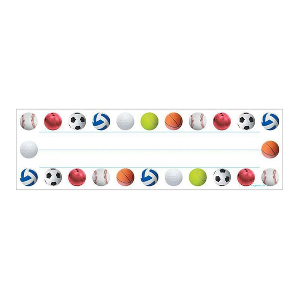 (6 PK) SPORTS BALLS NAME PLATES-Arts & Crafts-JadeMoghul Inc.