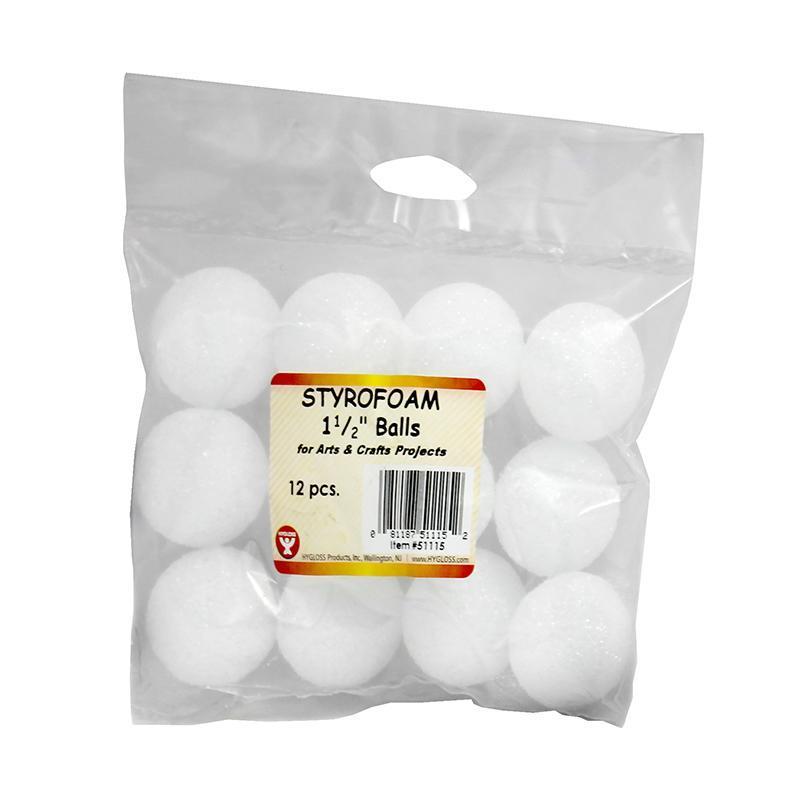 (6 PK) STYROFOAM 1 1/2IN BALLS-Arts & Crafts-JadeMoghul Inc.