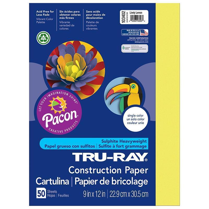 (6 PK) TRU RAY LIVELY LEMON 9X12-Arts & Crafts-JadeMoghul Inc.