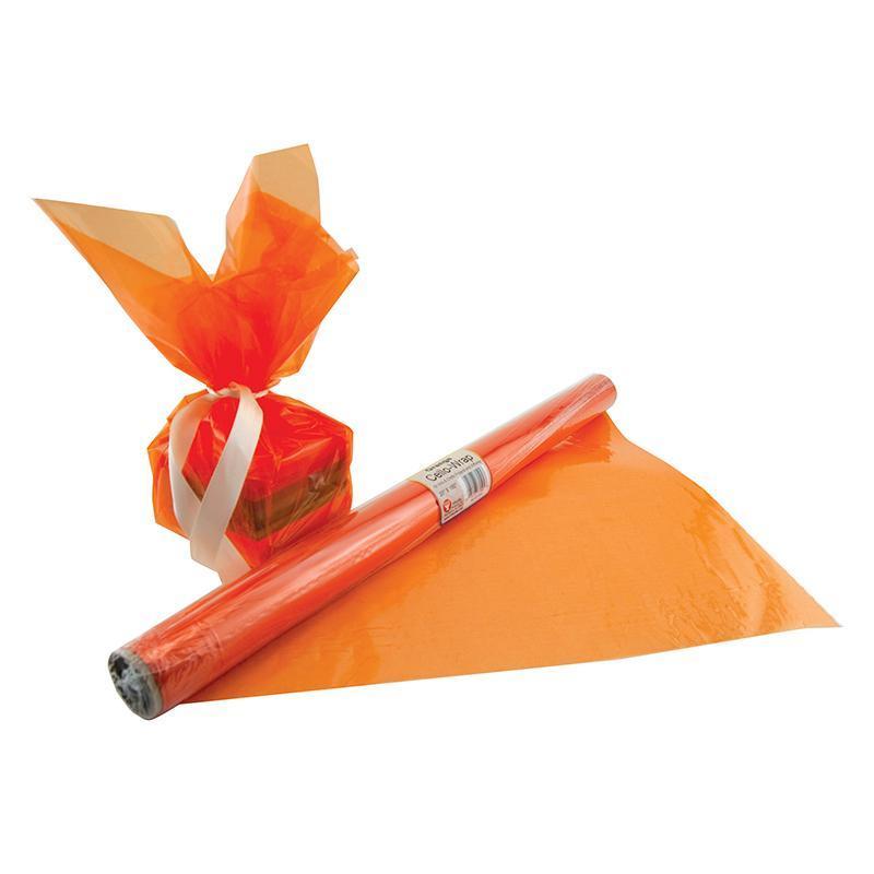 (6 RL) CELLO WRAP ROLL ORANGE-Arts & Crafts-JadeMoghul Inc.