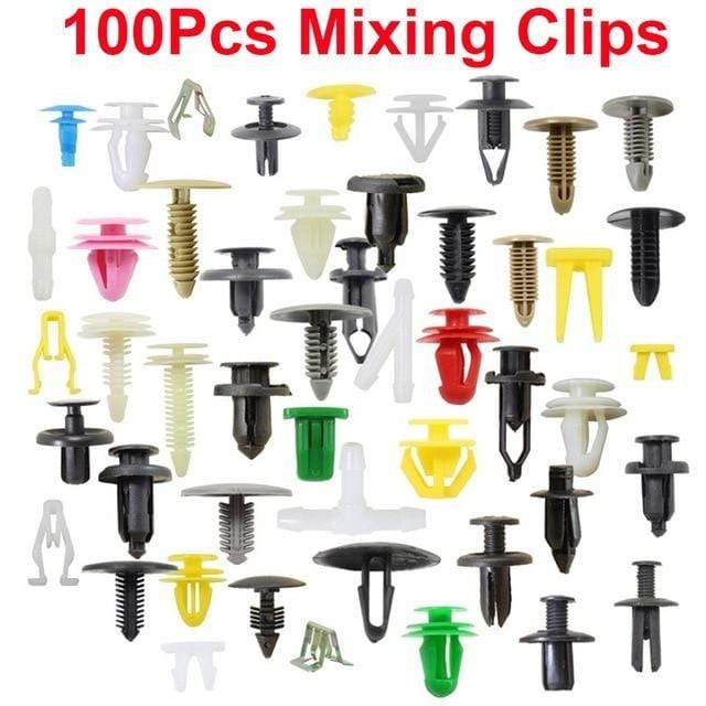 6 Size 100pcs Auto Fastener Clip Mixed Car Body Push Retainer Pin Rivet Bumper Door Trim Panel Retainer Fastener Kit JadeMoghul Inc. 