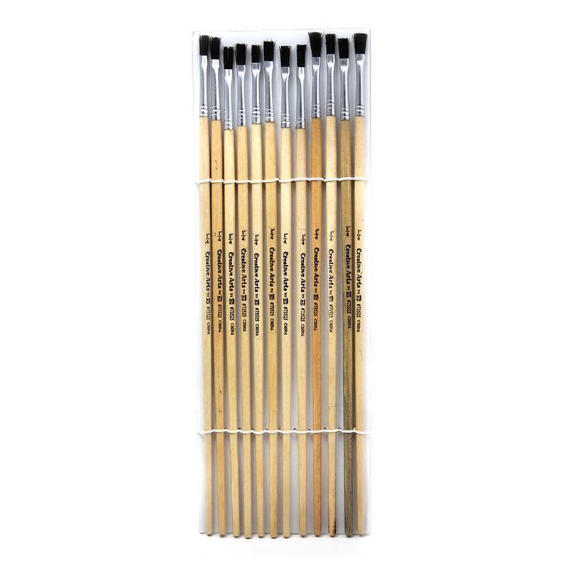 (6 ST) BRUSHES EASEL FLAT 1/4IN-Supplies-JadeMoghul Inc.