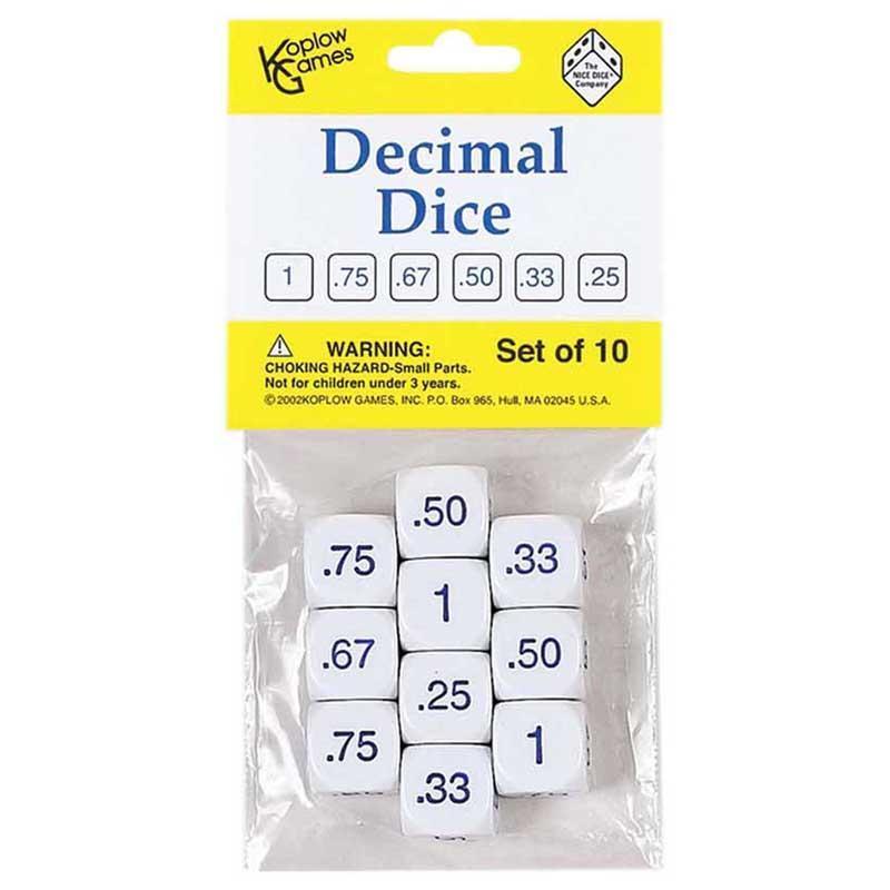 (6 ST) DECIMAL DICE-Toys & Games-JadeMoghul Inc.