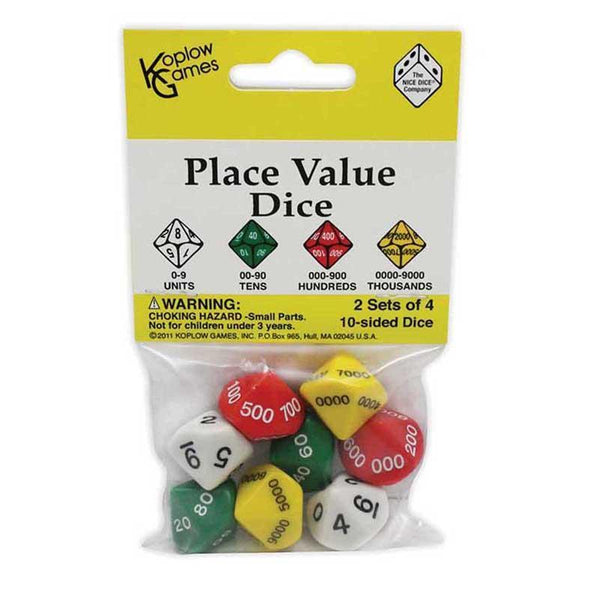 (6 ST) PLACE VALUE DICE-Toys & Games-JadeMoghul Inc.