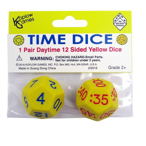 (6 ST) TIME DICE PAIR OF YELLOW AM-Toys & Games-JadeMoghul Inc.