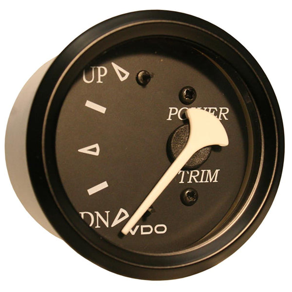 VDO Cockpit Marine Trim Gauge - f/Evinrude and Johnson Engines - Black Dial/Bezel [382-11804]