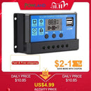 60A/50A/40A/30A/20A/10A Solar Charger Controller 12V 24V Auto PWM Controllers LCD Display 5V Dual USB Output Controller JadeMoghul Inc. 