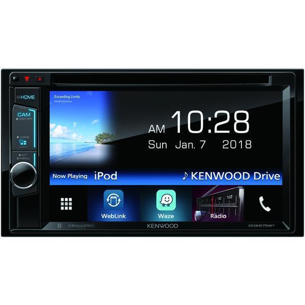 6.2" Double-DIN In-Dash DVD Receiver with Bluetooth(R) & SiriusXM(R) Ready-Receivers & Accessories-JadeMoghul Inc.