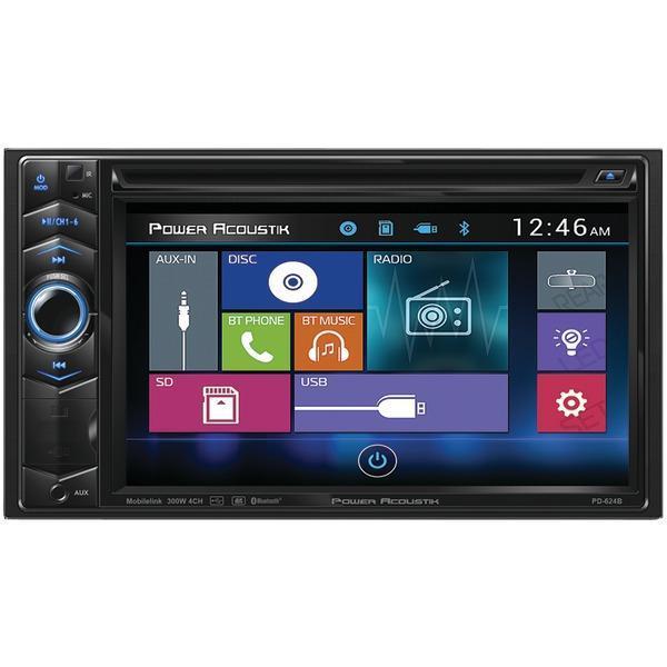 6.2" Double-DIN In-Dash LCD Touchscreen DVD Receiver with Bluetooth(R)-Receivers & Accessories-JadeMoghul Inc.