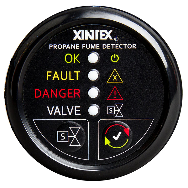 Fireboy-Xintex Propane Fume Detector w/Automatic Shut-Off  Plastic Sensor - No Solenoid Valve - Black Bezel Display [P-1BNV-R]