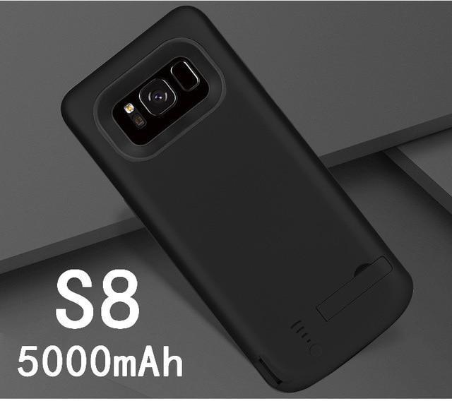 6500mAh Slim shockproof Battery Charger Case For Samsung Galaxy S8 S9 Plus Note 8 External Rechargeable Power Bank Charing Cover-S8-Black-JadeMoghul Inc.