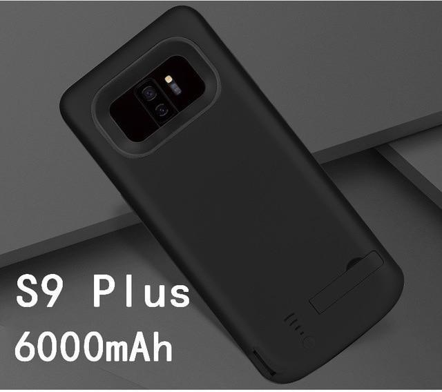 6500mAh Slim shockproof Battery Charger Case For Samsung Galaxy S8 S9 Plus Note 8 External Rechargeable Power Bank Charing Cover-S9P-Black-JadeMoghul Inc.