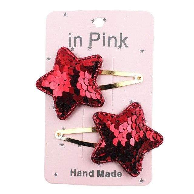 67Color 2PCS/Set Lovely Children's Series Hair Clips Sequins Barrettes Alloy Pins Grips Accessories For Girls HeadWear AExp