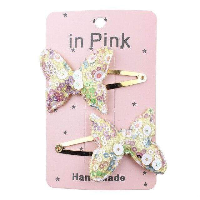 67Color 2PCS/Set Lovely Children's Series Hair Clips Sequins Barrettes Alloy Pins Grips Accessories For Girls HeadWear AExp