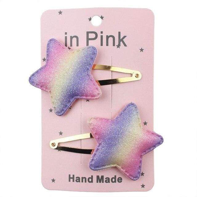 67Color 2PCS/Set Lovely Children's Series Hair Clips Sequins Barrettes Alloy Pins Grips Accessories For Girls HeadWear AExp