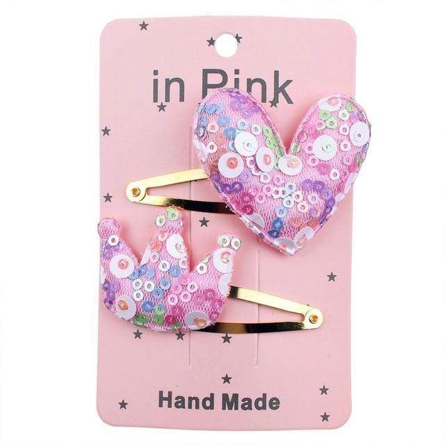 67Color 2PCS/Set Lovely Children's Series Hair Clips Sequins Barrettes Alloy Pins Grips Accessories For Girls HeadWear JadeMoghul Inc. 